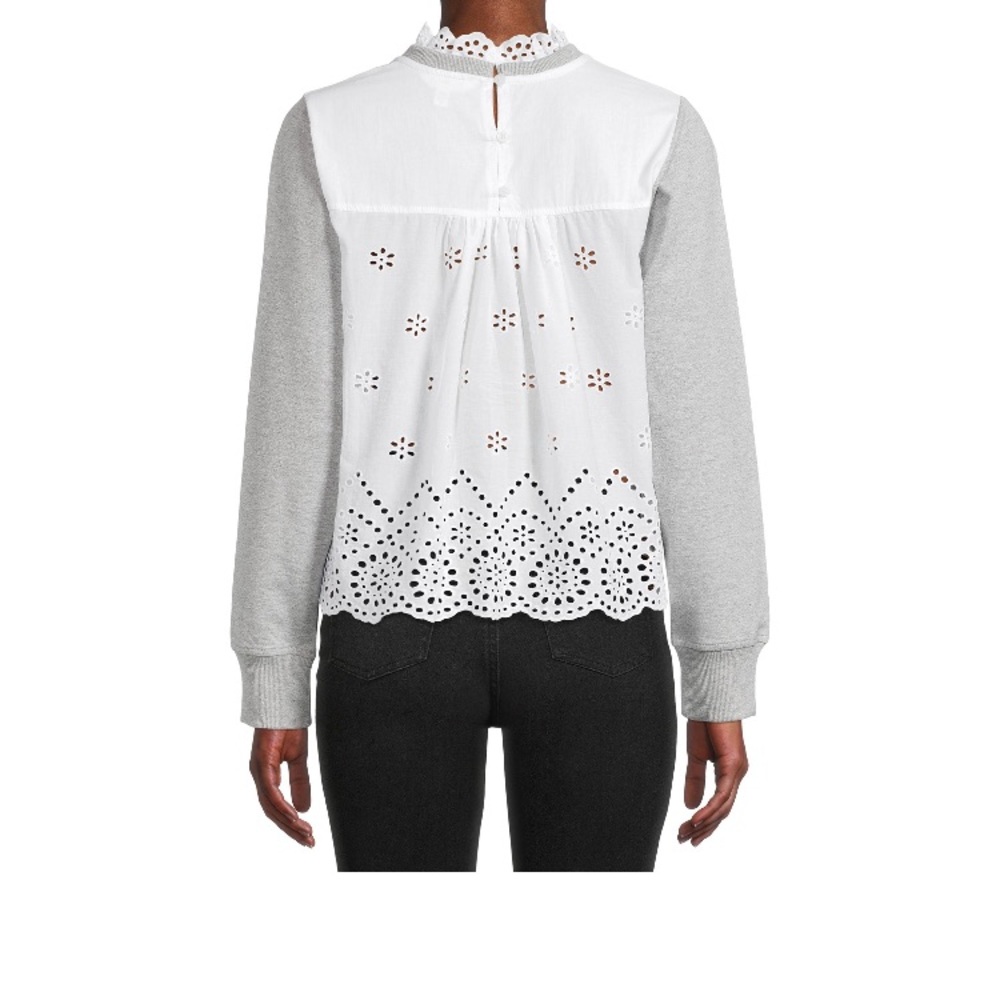 Time & Tru Women’s Eyelet Sweatshirt